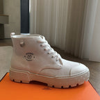 HM ITINERAIRE ANKLE BOOT WHITE CANVAS
