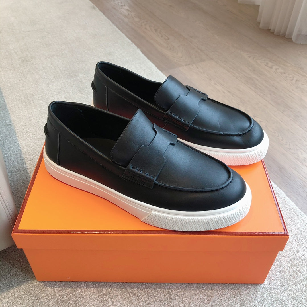 HM IKE SLIP-ON SNEAKER BLACK CALFSKIN