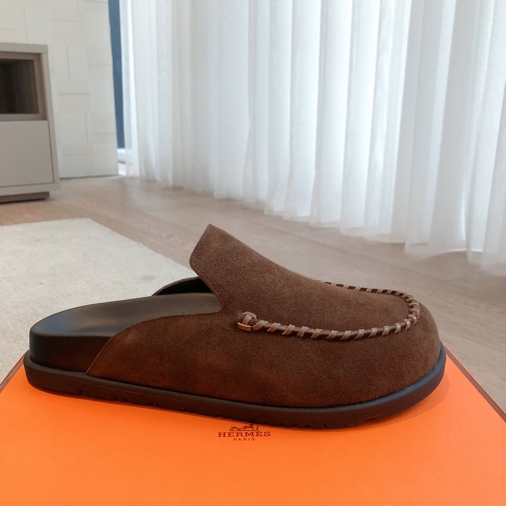 HM Men's 25 Johan Mule Dark Brown Suede 582076