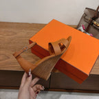 HM Encens Sandal 50mm Brown Calfskin 429014