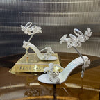 RC 25C Flower Fairy Snake-Shaped Flower Strap Crystal White Sheepskin 174925