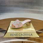 RC 25 Butterfly Flower Rhinestone Satin Sandals Pink Sheepskin 242920