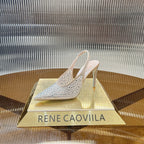 RC Slingback Shoes Pink Rhinestone Sheepskin 281982
