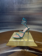 RC 25C Snake-Shaped Sandals 9.5cm Blue Sheepskin 310630