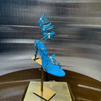 RC 25C Butterfly Sandals Blue Silk Swarovski Crystal Diamond 339486