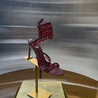RC 25C Crystal Diamond Sandals Red Sheepskin 339493