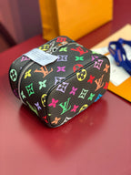 NICE NANO 14 IN COLORFUL MONOGRAM CANVAS SILVER ZIPPER