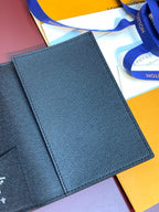 LV x TM Passport Cover Black Multicolor Monogram Canvas