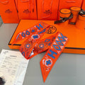 HM Twilly Mini Scarf 86CM Orange Mulberry Silk 969055