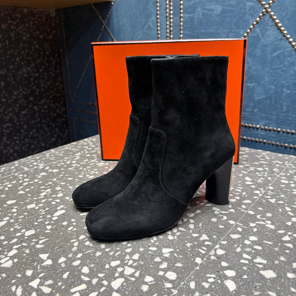 HM Lisa Ankle Boots 80mm Black Suede 531560