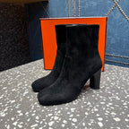 HM Lisa Ankle Boots 80mm Black Suede 531560