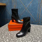 HM Lisa Ankle Boots 80mm Black Cowhide 531563