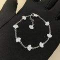 Graff New Full Diamond 8-Fan Shaped Sliver Bracelet