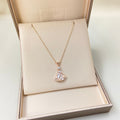 BVL Camouflage Necklace White Mop Diamond Pink Gold