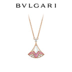 BVL Camouflage Necklace White Pink Diamond Pink Gold