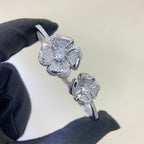 BVL Flower Full Diamond Double Windmill Bracelet