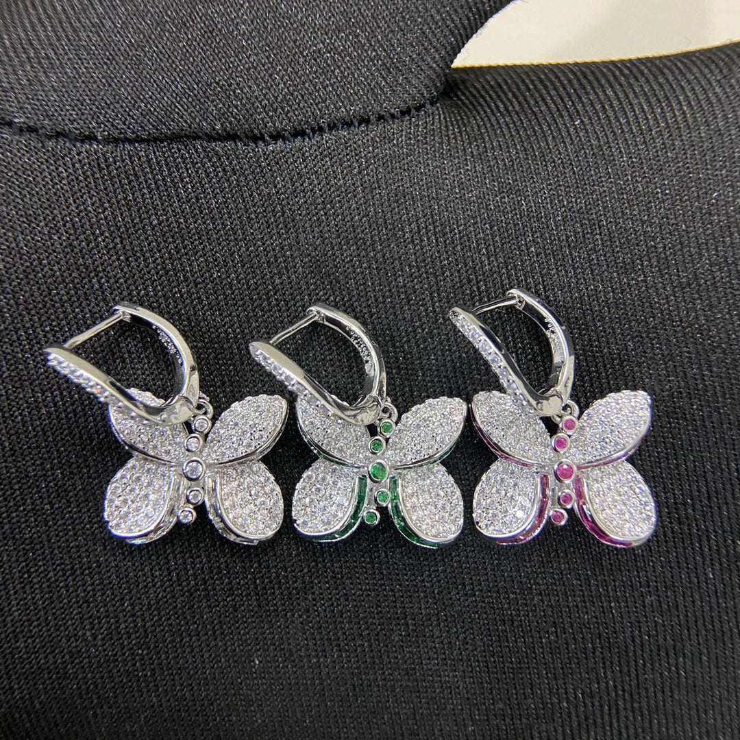 Graff Full-Diamond Butterfly Earrings