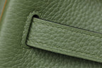 HM So Kelly Shoulder Bag 22cm Green Cowhide 284529