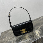 SHOULDER 20 BAG TERENCE IN BLACK PATENT CALFSKIN
