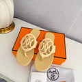 HM 26ss Pig-Nose Slipper Light Yellow Leather 605911