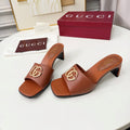 GG 2026 Early Spring Sandals Tan Brown Sheepskin 688533
