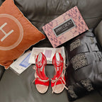 Jimmy 26s High Heeled Sandals 100 Light Pink Red Lambskin 596329