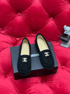 CC Moccasins Black Suede And Lambskin