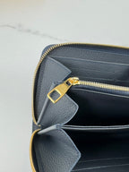 LV Zippy Wallet Black Beige Monogram Empreinte Leather 221539
