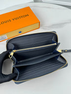 LV Zippy Wallet Black Beige Monogram Empreinte Leather 221539