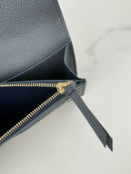 LV Emilie Wallet Black Beige Monogram Empreinte Leather 221541