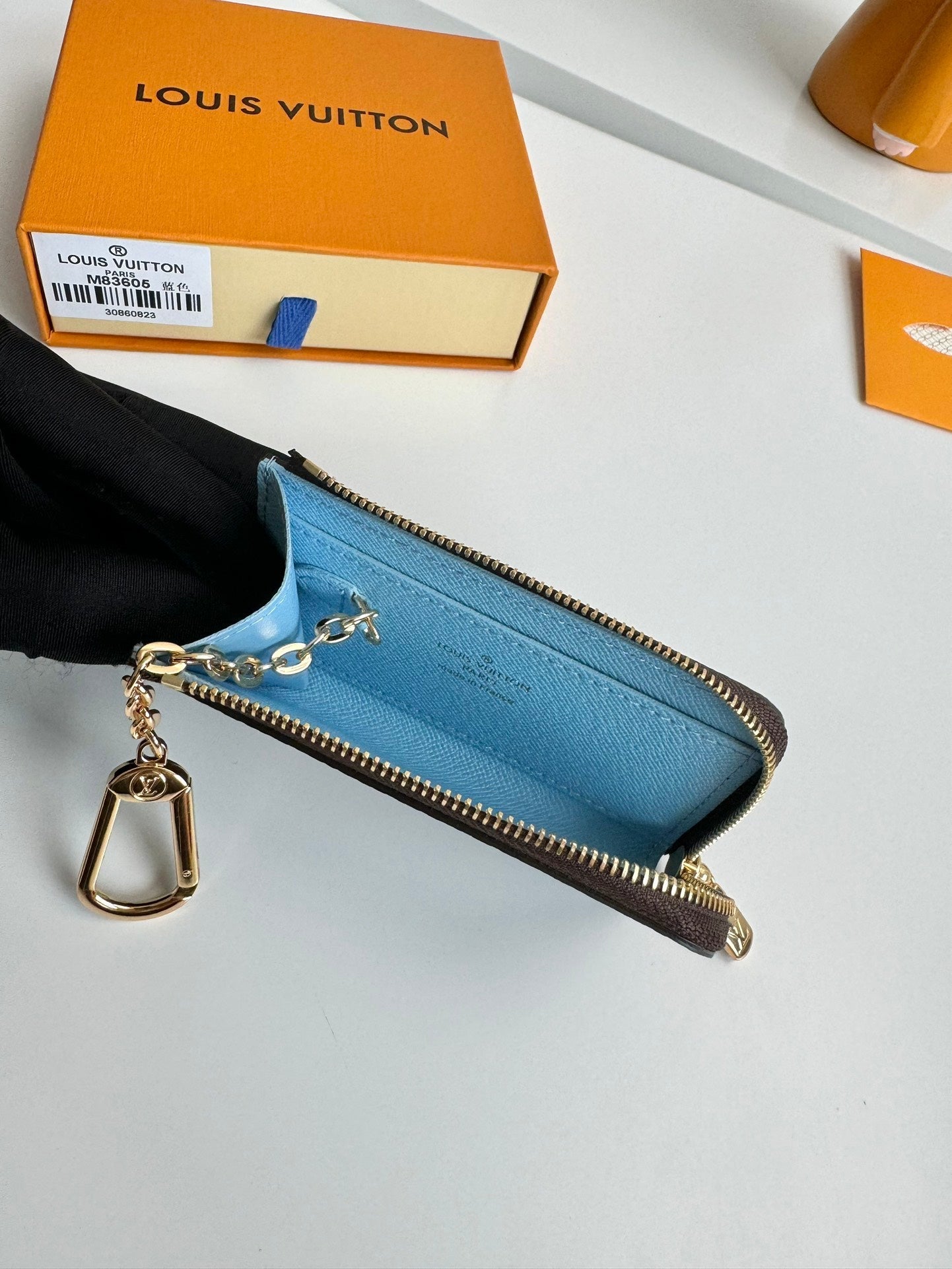 LV Noa Key Holder Blue Monogram Canvas 221548