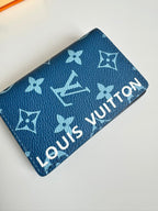 LV M82796 Pocket Wallet Blue Brown Monogram Canvas 221261