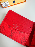 LV M82798 Multiple Wallet Green Red Monogram Canvas 221262