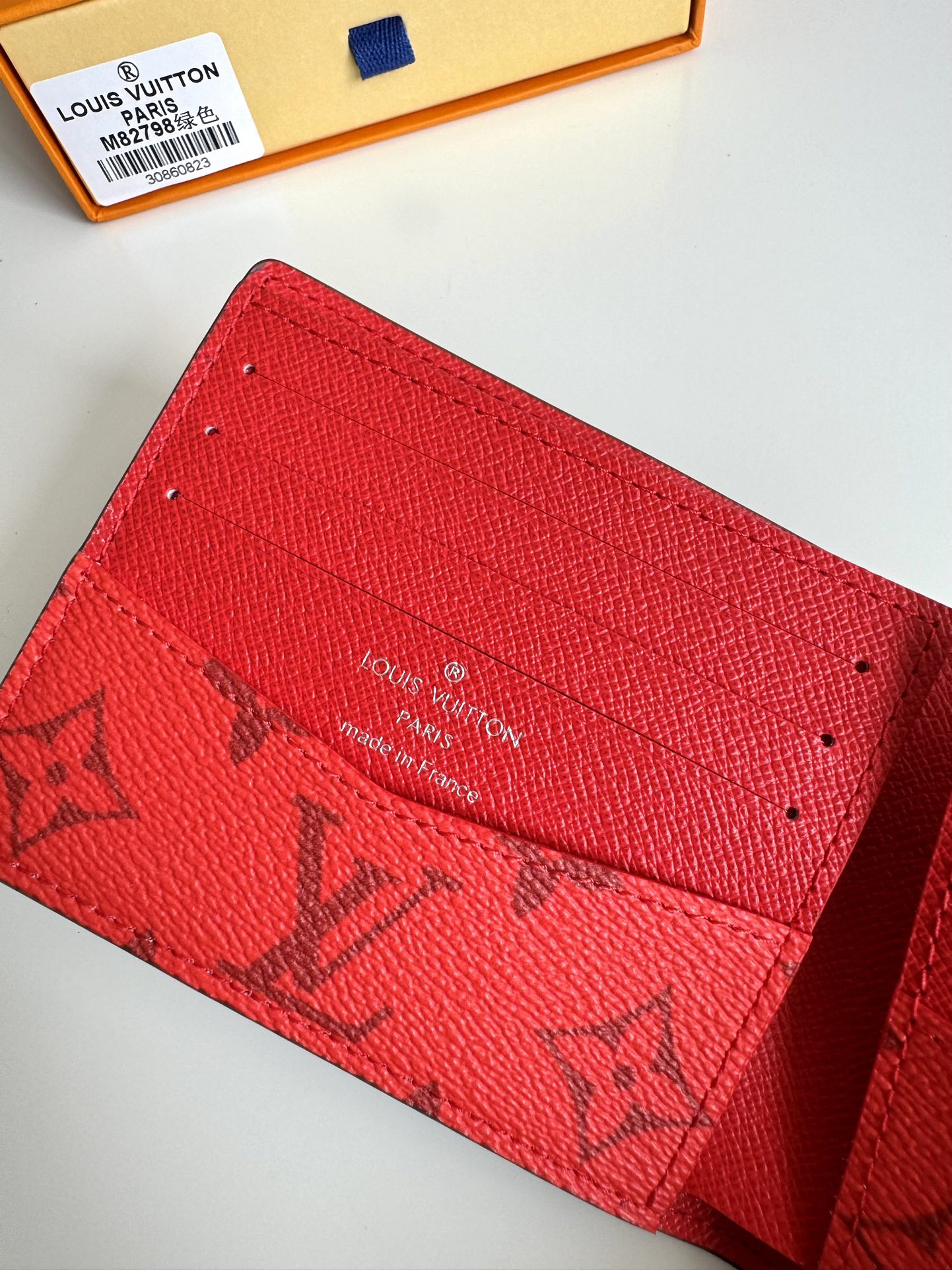 LV M82798 Multiple Wallet Green Red Monogram Canvas 221262