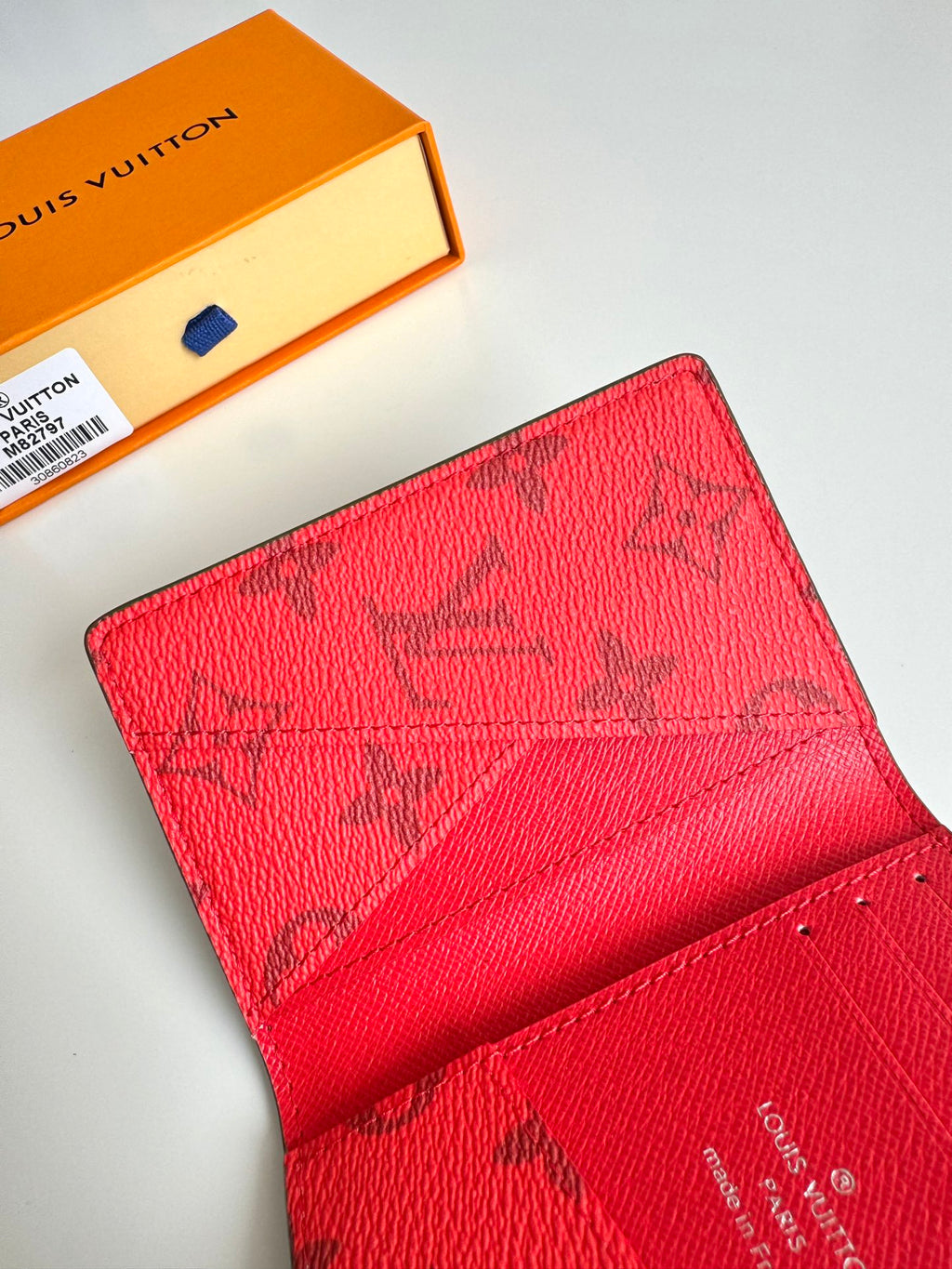 LV M82797 Pocket Wallet Green Red Monogram Canvas 221263