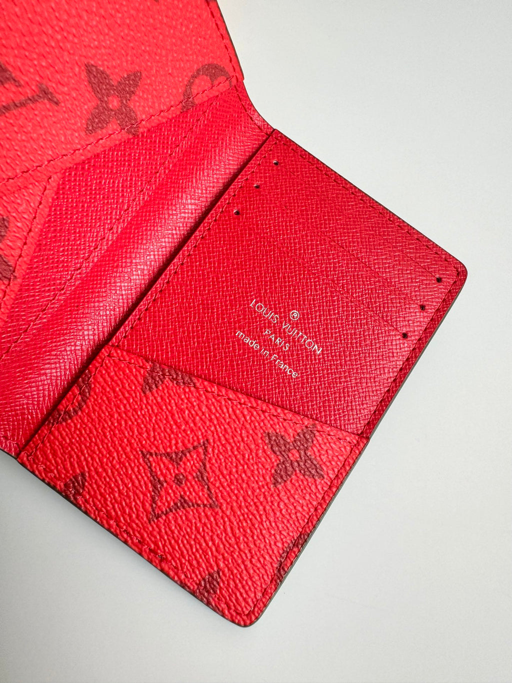 LV M82797 Pocket Wallet Green Red Monogram Canvas 221263