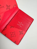 LV M82797 Pocket Wallet Green Red Monogram Canvas 221263