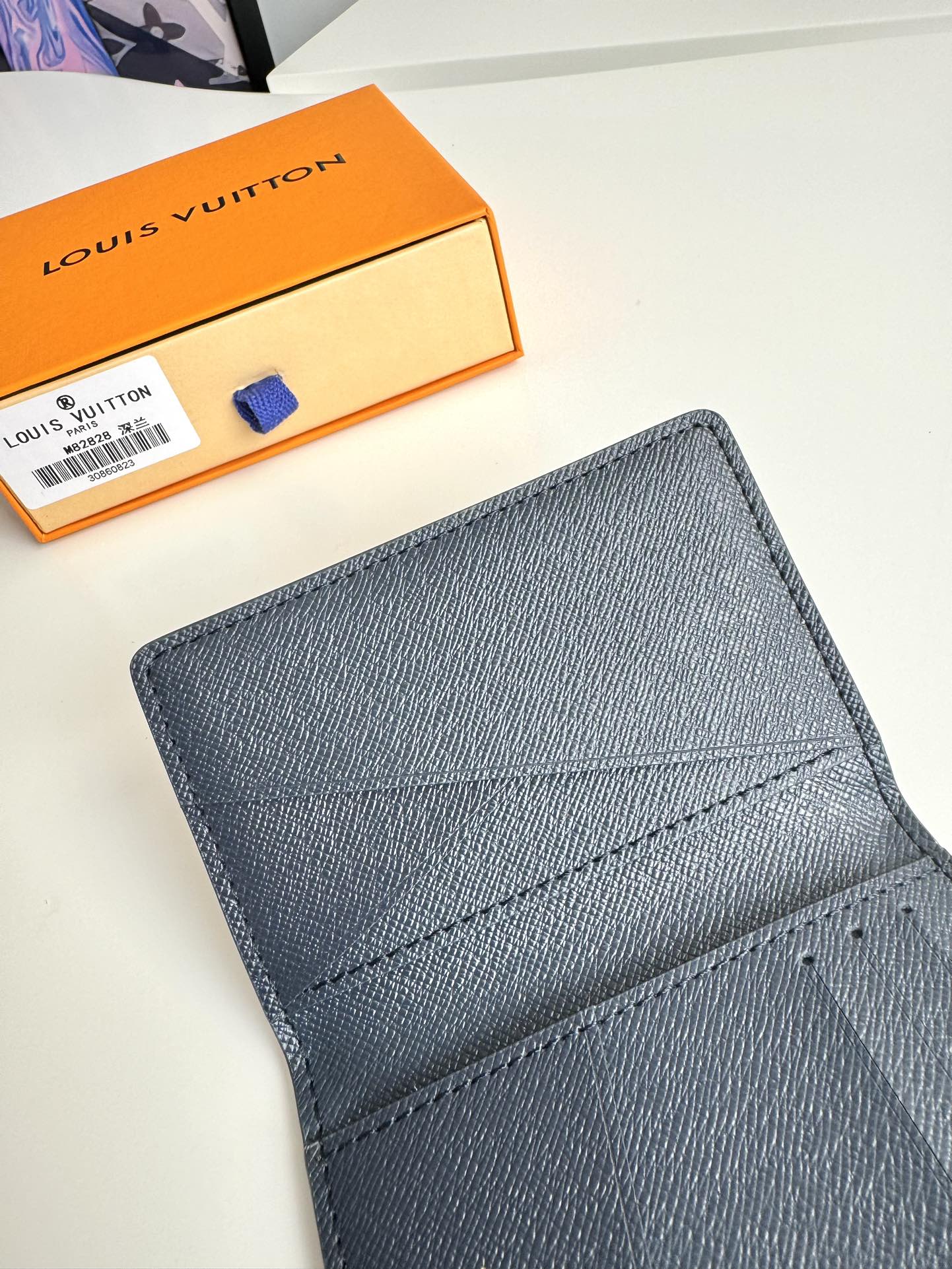 LV Pocket Wallet Ink Blue Monogram Canvas 221272