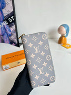 LV Zipper Wallet Trianon Gray Monogram Canvas GHW 221280