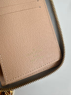 LV Zipper Wallet Trianon Gray Monogram Canvas GHW 221280