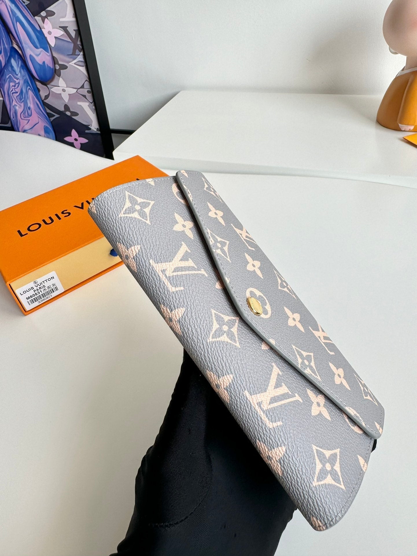LV Sarah Wallet Trianon Gray Monogram Canvas GHW 221281