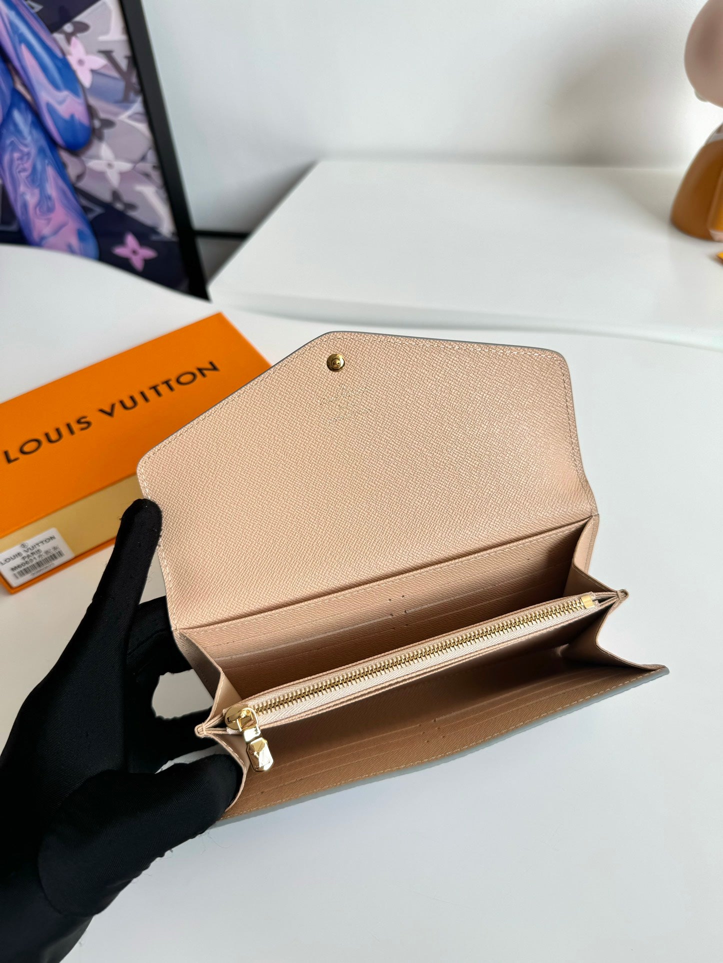 LV Sarah Wallet Trianon Gray Monogram Canvas GHW 221281