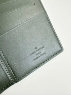 LV Brazza Wallet Green Ostrich Pattern 221307