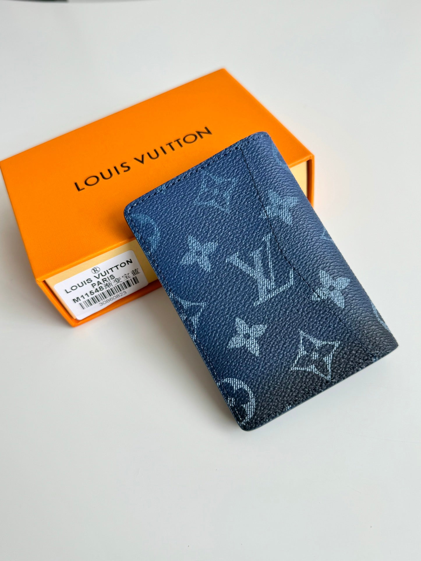 LV Pocket Organizer Navy Blue Monogram Gradient Canvas 221314