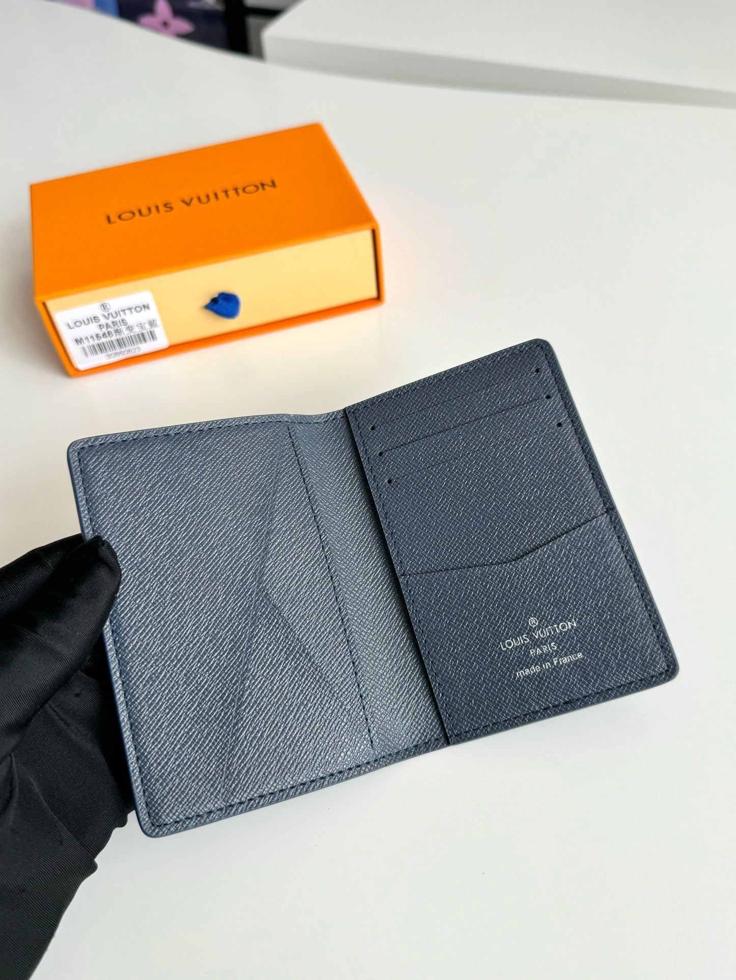 LV Pocket Organizer Navy Blue Monogram Gradient Canvas 221314