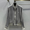 Celine 25 Jacket Grey White Velvet Cotton