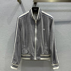 Celine 25 Jacket Grey White Velvet Cotton