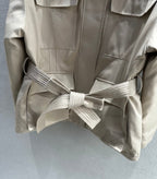 MC 2025 Essalois Hooded Down Field Jacket Cream Viscose Polyester