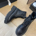 Chanel 2025 Lace-up Ankle Boot Black Calfskin 963004