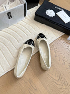 CC 25C Ballet Flat Two-tone Patent Calfskin